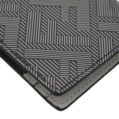 FENDI Shadow Leather Card Holder Gray