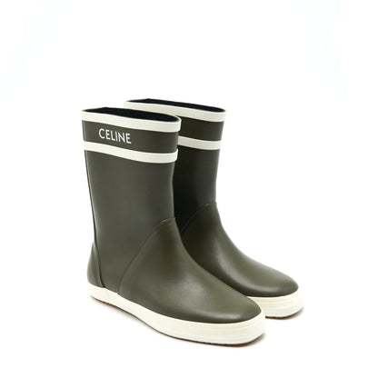 Celine Size 37 Rain Boost Olive Green
