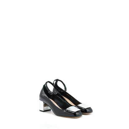 Christian Dior Size 36 Ballet Pump Patent Calfskin Black