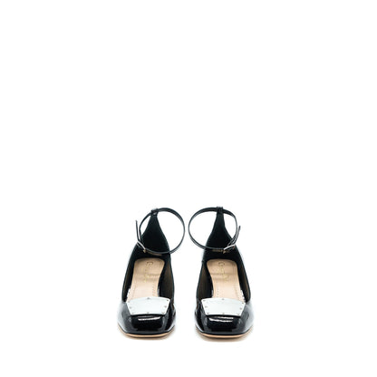 Christian Dior Size 36 Ballet Pump Patent Calfskin Black