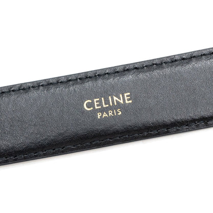 Celine Size 85 Triomphe Belt Smooth Calfskin Black