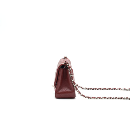 CHANEL MINI SQUARE CARVIAR RED SHW