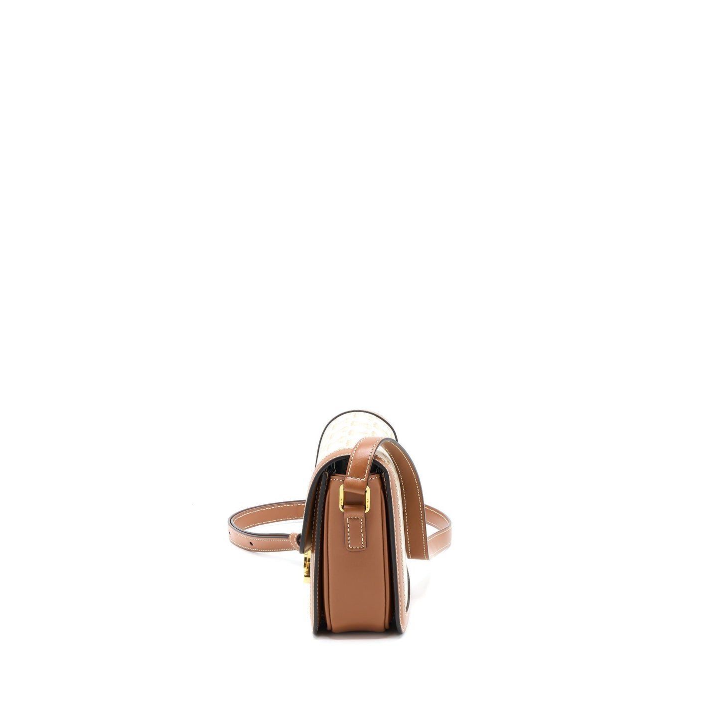 Celine Teen Triomphe Purse Triomphe Canvas/Calfskin White