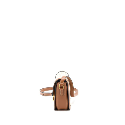 Celine Teen Triomphe Purse Triomphe Canvas/Calfskin White