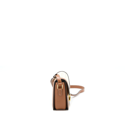 Celine Teen Triomphe Purse Triomphe Canvas/Calfskin White