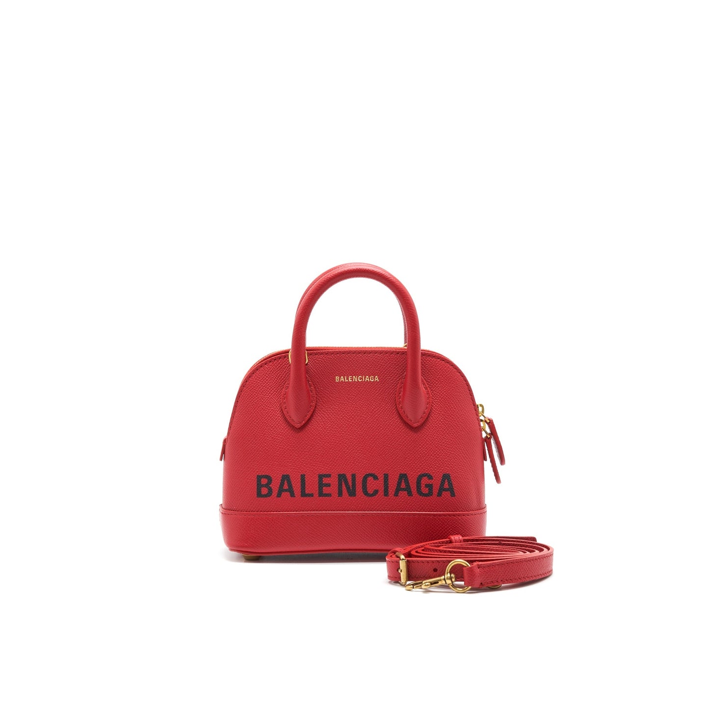 Balenciaga Ville Top Handle Tote Purse Red