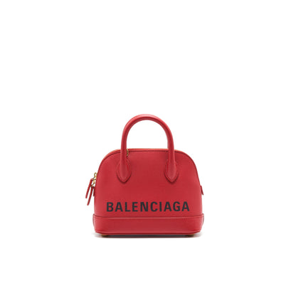 Balenciaga Ville Top Handle Tote Purse Red