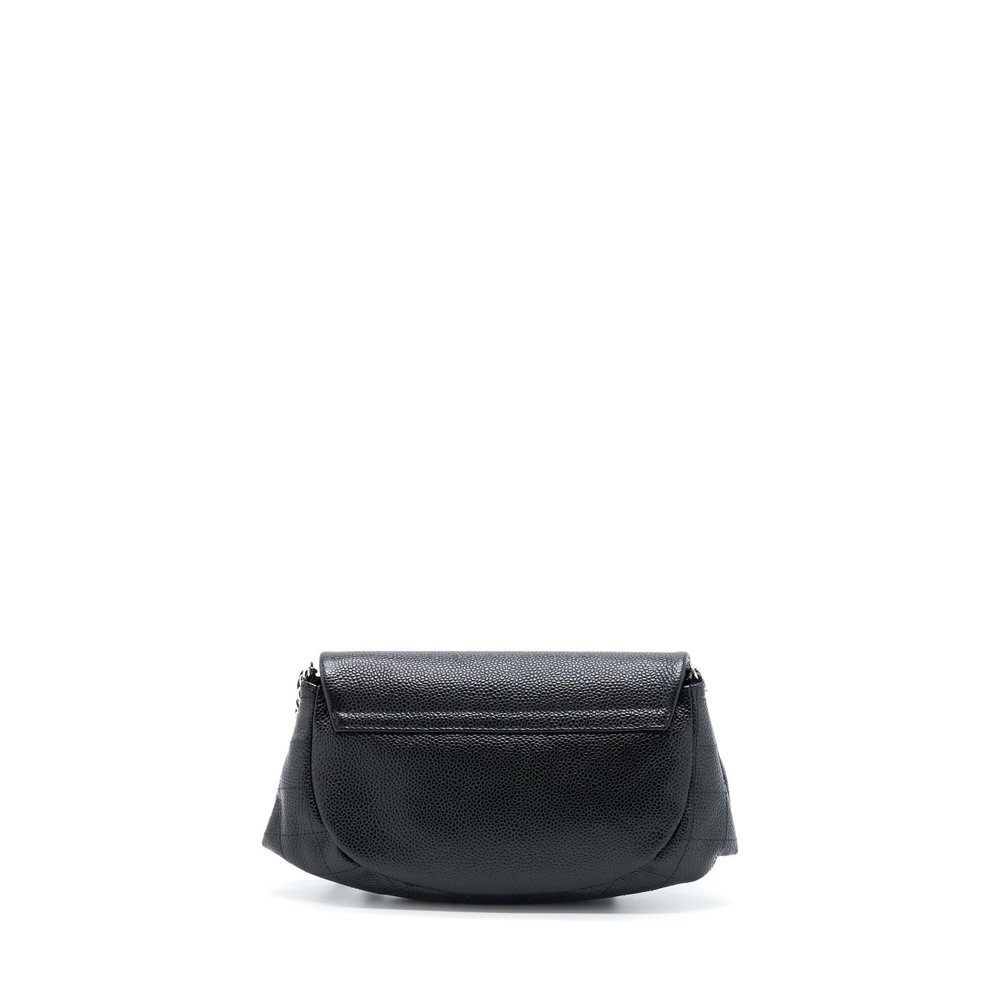 Chanel Half Moon Wallet On Chain Caviar Black SHW