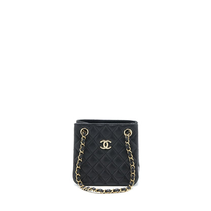 Chanel 23C Mini Bucket Bag Caviar Black LGHW (Microchip)