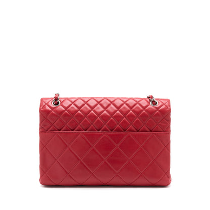 Chanel Large Flap Bag Lambskin Red SHW