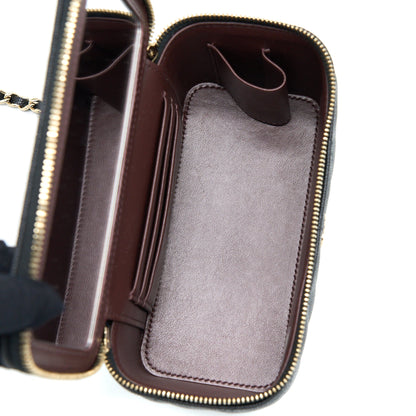 Chanel Long Vanity Case Caviar Black LGHW