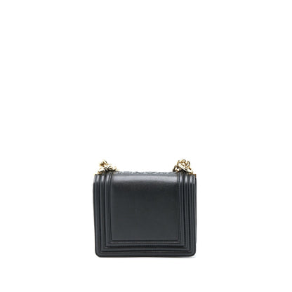 Chanel Mini Boy Bag Calfskin Black LGHW (Microchip)