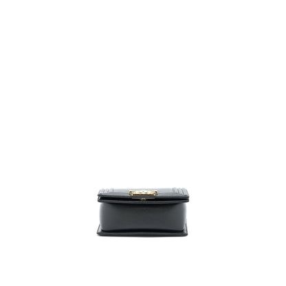 Chanel Mini Boy Bag Calfskin Black LGHW (Microchip)