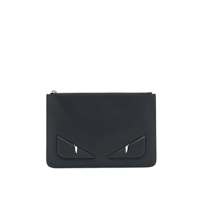 Fendi monster Clutch so black