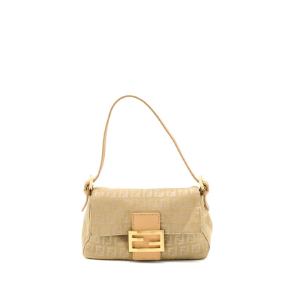Fendi Mini Mamma Baguette Canvas Beige