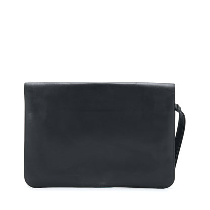 Bottega Veneta Menâs Pouch Intrecciate Black With Black Hardware