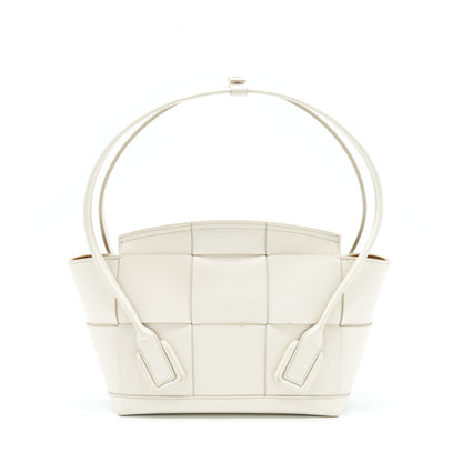 Bottega Veneta Arco Purse Calfskin White