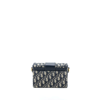 Dior 30 Montaigne Mini Box Purse Blue Oblique