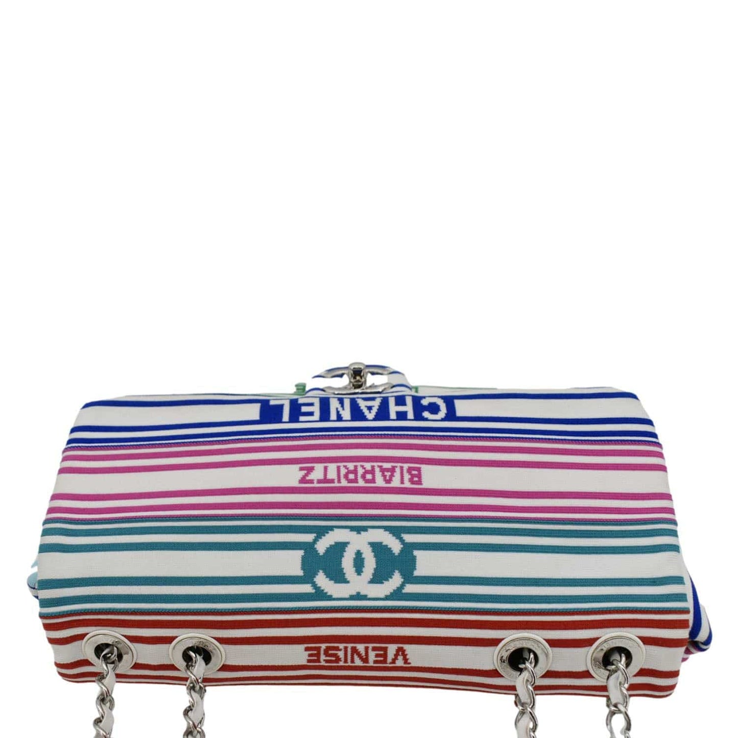 CHANEL Venise Biarritz Flap Mixed Fibers Shoulder Bag Multicolor
