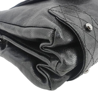 CHANEL Pocket in The City Caviar Leather Shoulder Bag Black