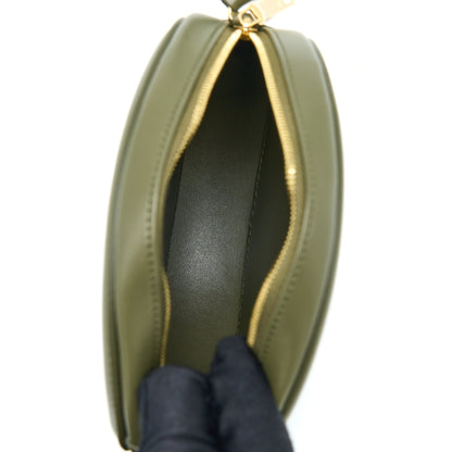 Celine Crossbody Oval Purse Calfskin Olive Green