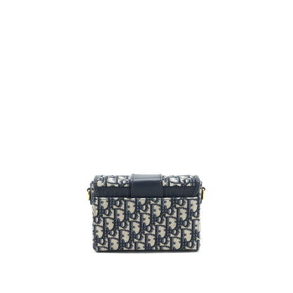 Dior Montaigne Mini Box Purse Blue Oblique