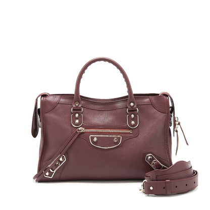 Balenciaga Small City Edge Burgundy