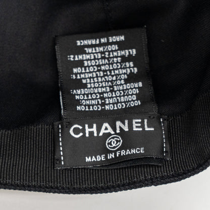 Chanel 24C CC Logo Baseball Cap Black
