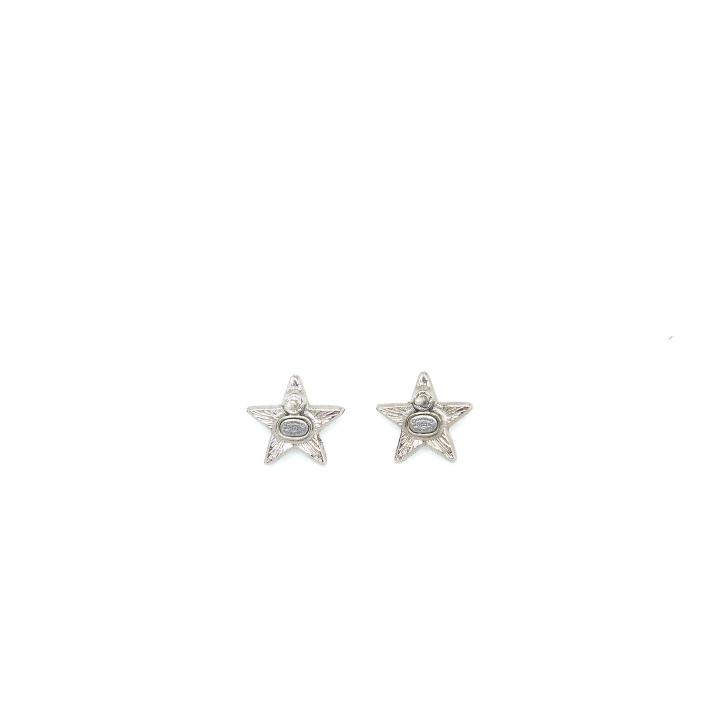 Chanel Crystal CC Star Earrings