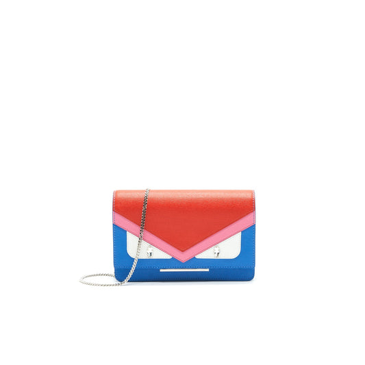Fendi Monster Wallet on Chain Orange/ Blue