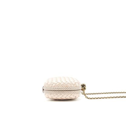 Bottega Veneta Stretch Knot Clutch Beige/ light brown