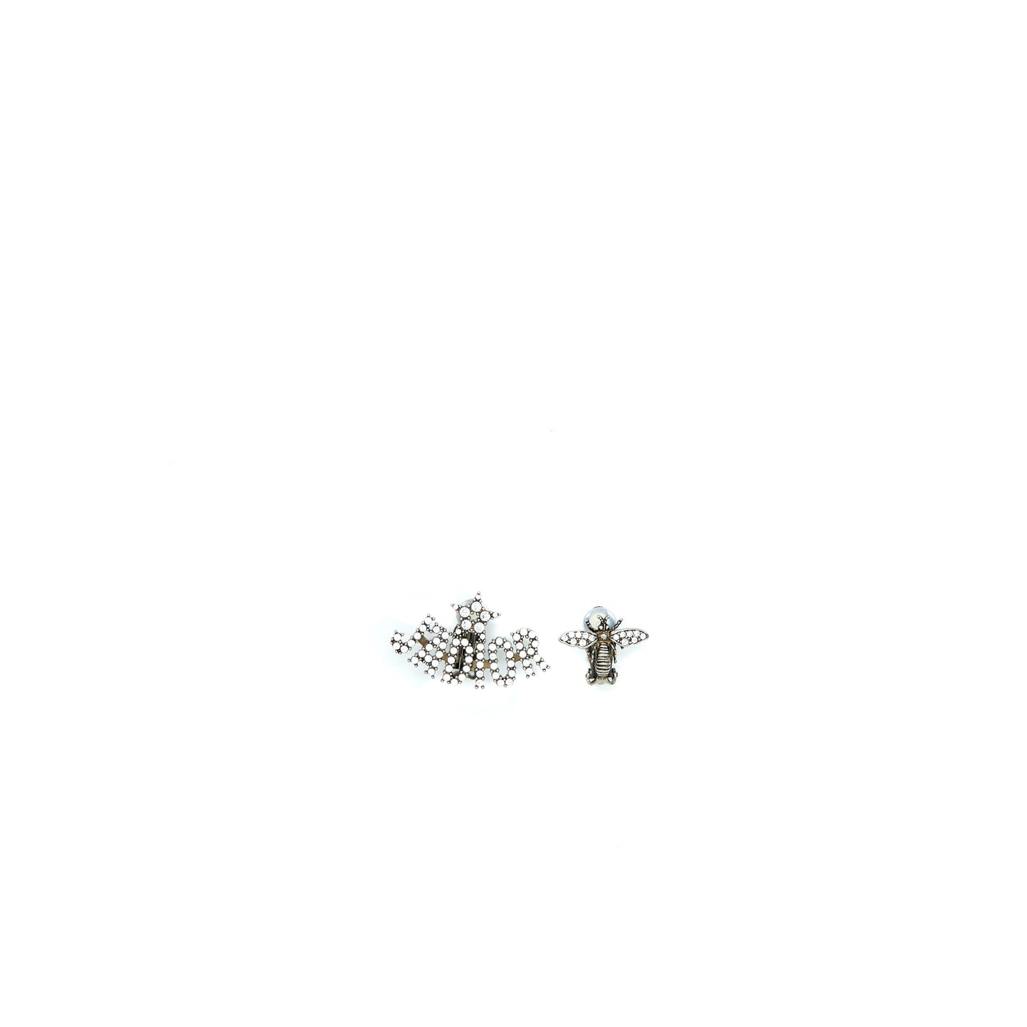 Dior Bee & Jâadior Earrings Silver Tone