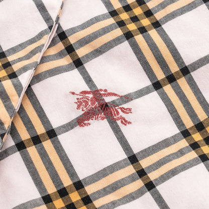 Burberry Size UK4 Checked Belted Shirt Dress Cotton Pink