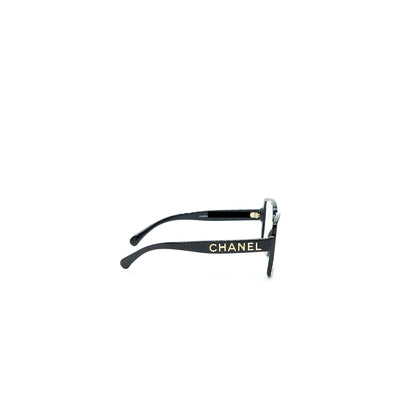 Chanel Square Glasses Frame Black