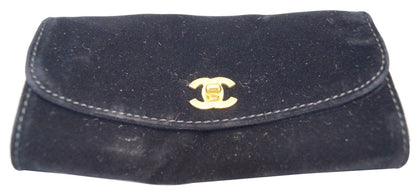 CHANEL CC Black Patent Leather 2way Vanity Case Cosmetic Bag