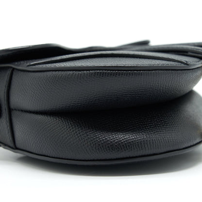 Dior Mini Saddle Purse Grained Calfskin Black