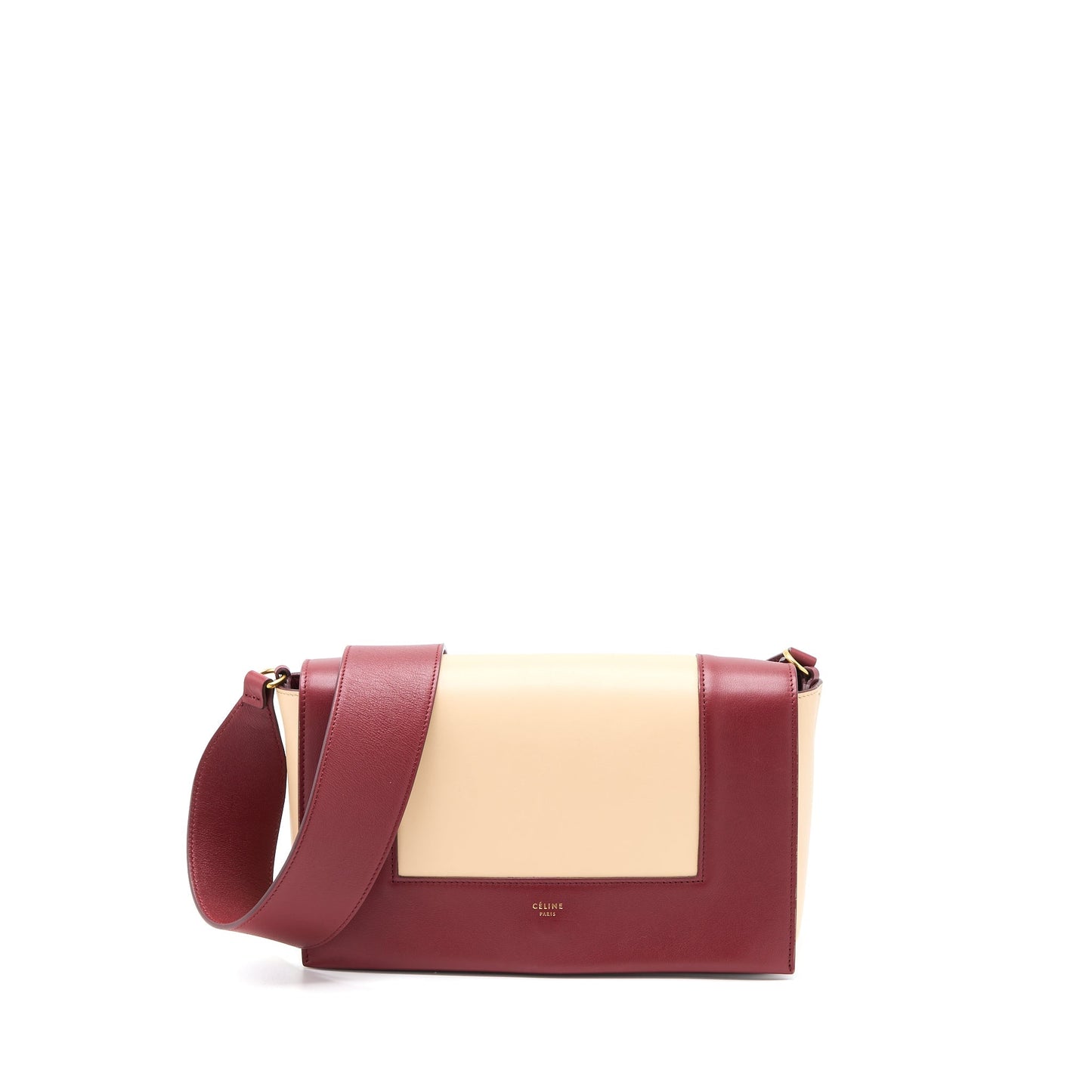 Celine Frame Purse Calfskin Multicolour Red/Beige