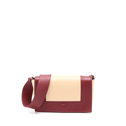 Celine Frame Purse Calfskin Multicolour Red/Beige