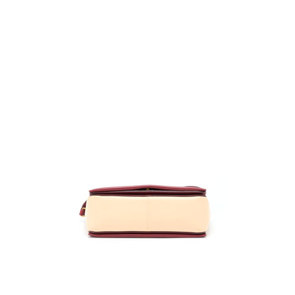 Celine Frame Purse Calfskin Multicolour Red/Beige