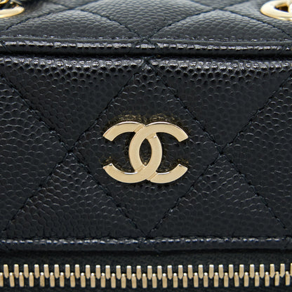 Chanel Vanity Phone Holder with Chain Caviar Black LGHW