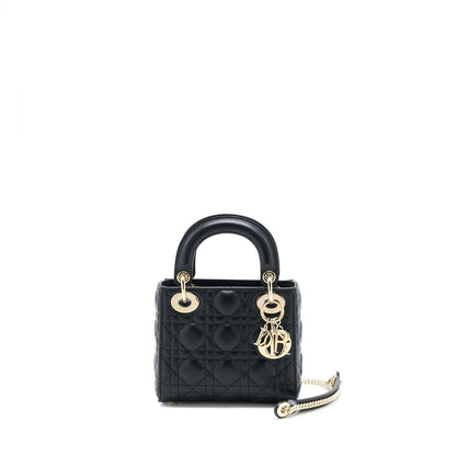 Dior Lady Dior Mini Lambskin Black