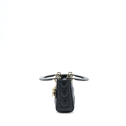 Dior Lady Dior Mini Lambskin Black