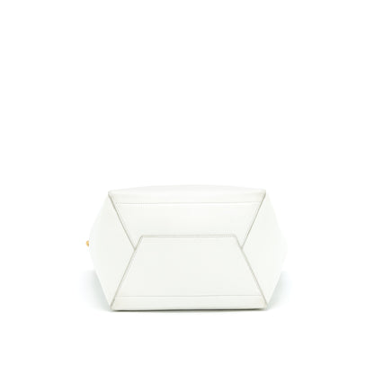 CELINE SANGLE BUCKET Purse WHITE