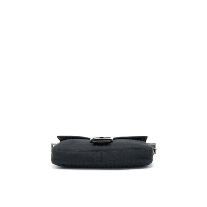 Fendi Zucca Baguette Canvas Black With Silver Hardware
