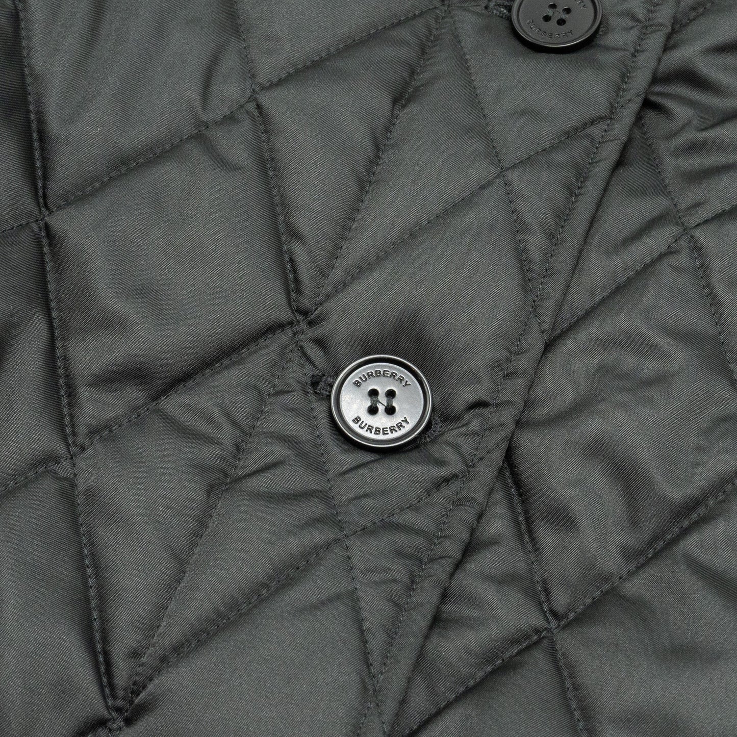 Burberry Size Quilted Jacket Polyester Black