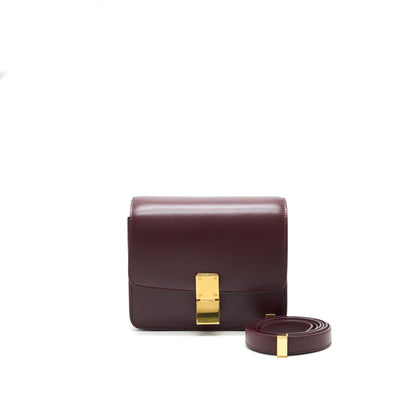 CELINE SMALL CLASSIC Purse CALFSKIN BURGUNDY