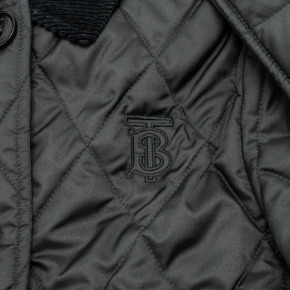 Burberry Size Quilted Jacket Polyester Black