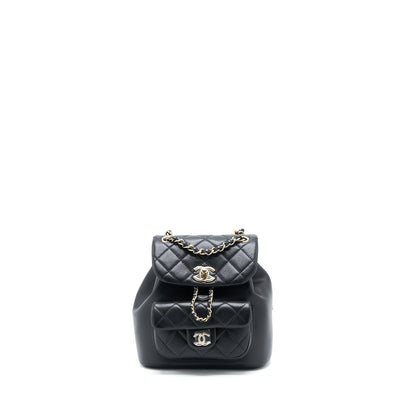 Chanel 23C Duma Mini Backpack Calfskin Black LGHW (Microchip)