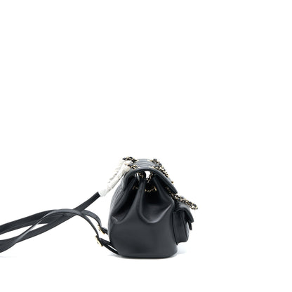 Chanel 23C Duma Mini Backpack Calfskin Black LGHW (Microchip)
