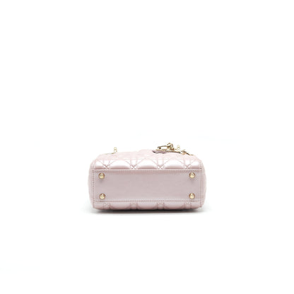 DIOR MINI LADY WITH CHAIN LOTUS PEARL GHW